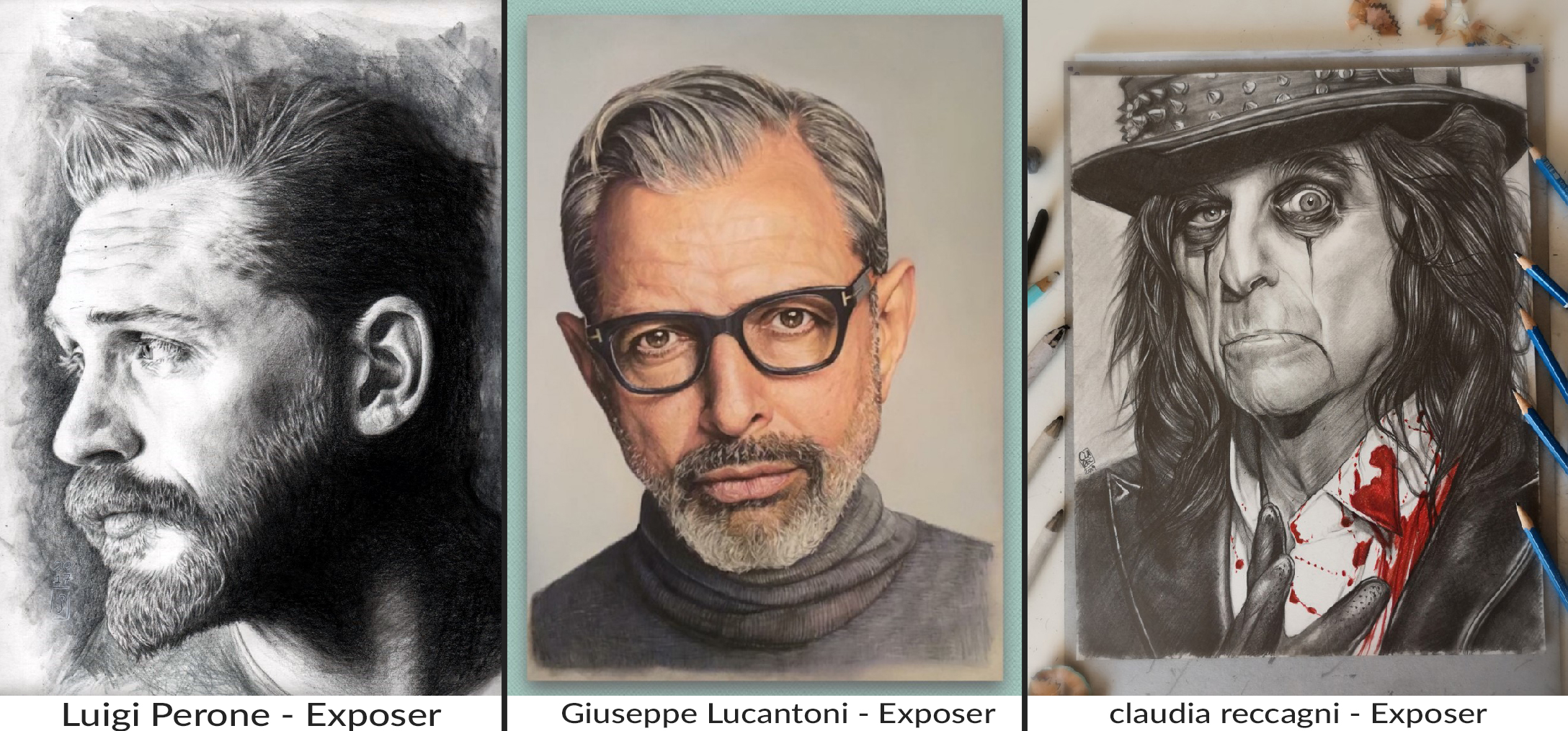 La sfida del ritratto - Leggi l'articolo di Expo4talent e scopri i ritratti fatti dai nostri artisti exposer.